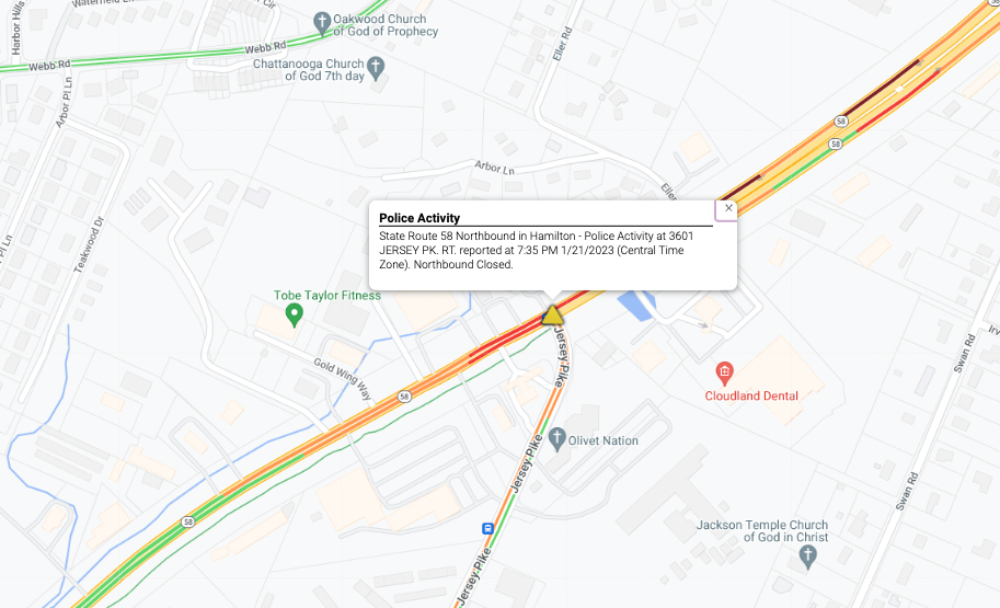 Portion of Highway 58 closed due to police investigation